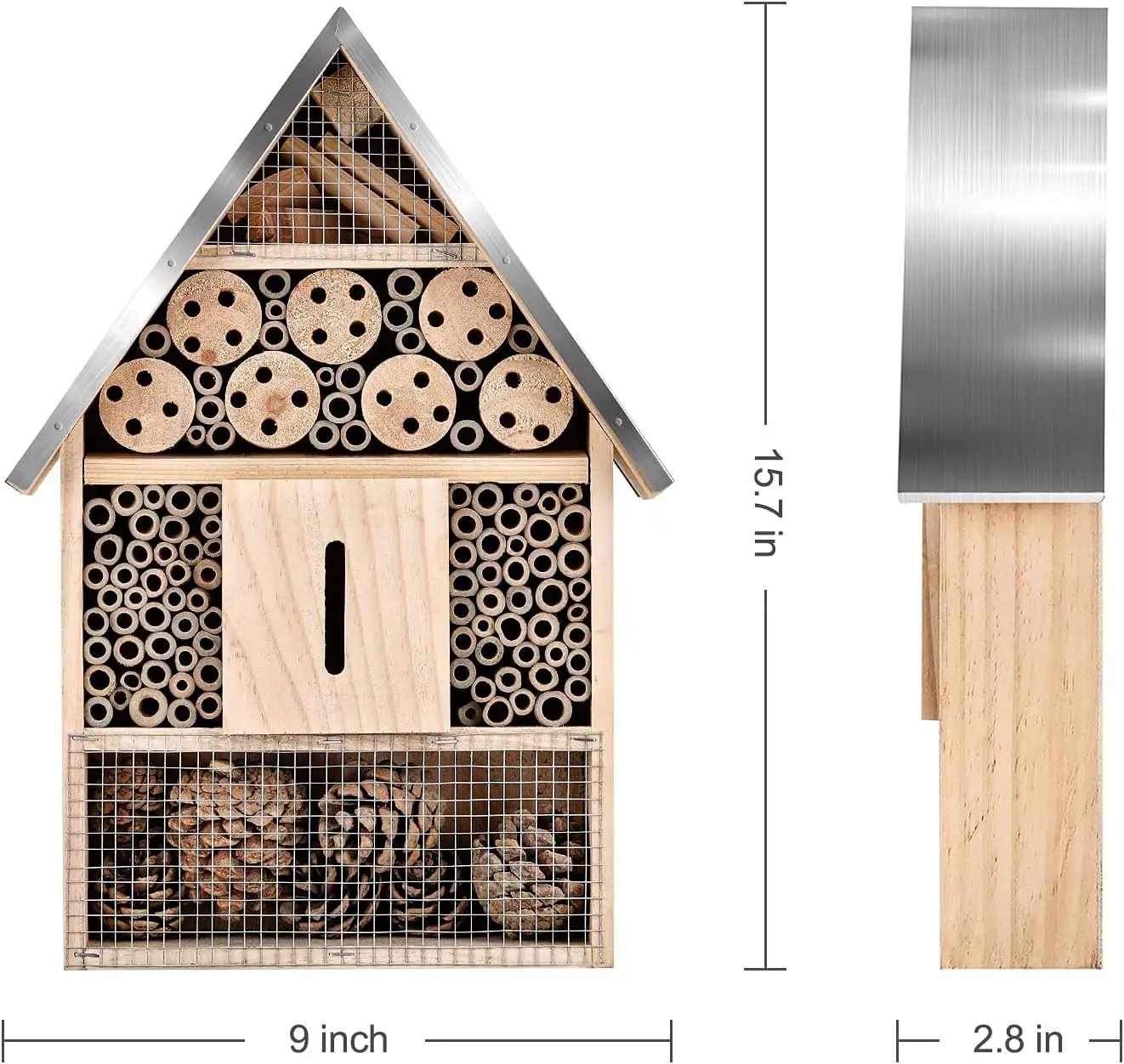 Wooden Mason Insect Bee Butterfly House,Insect Hotel,an Outdoor Hanging ...