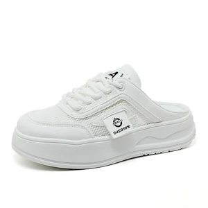 RD1906 Woman's Fashion Trend PU Sport Shoes Breathable Summer Walking Style Non-slip Half Slippers for Autumn & Spring