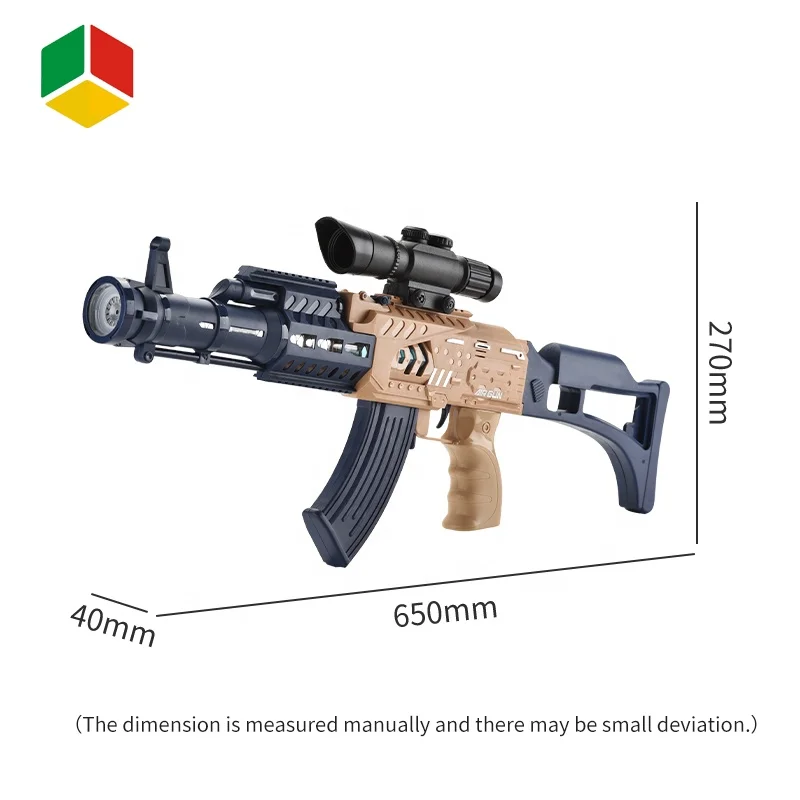 QS Popular Shots Manual Soft Bullets Gun Toy Long Shooting Range Pistol Air Power Toys With Sound and Light