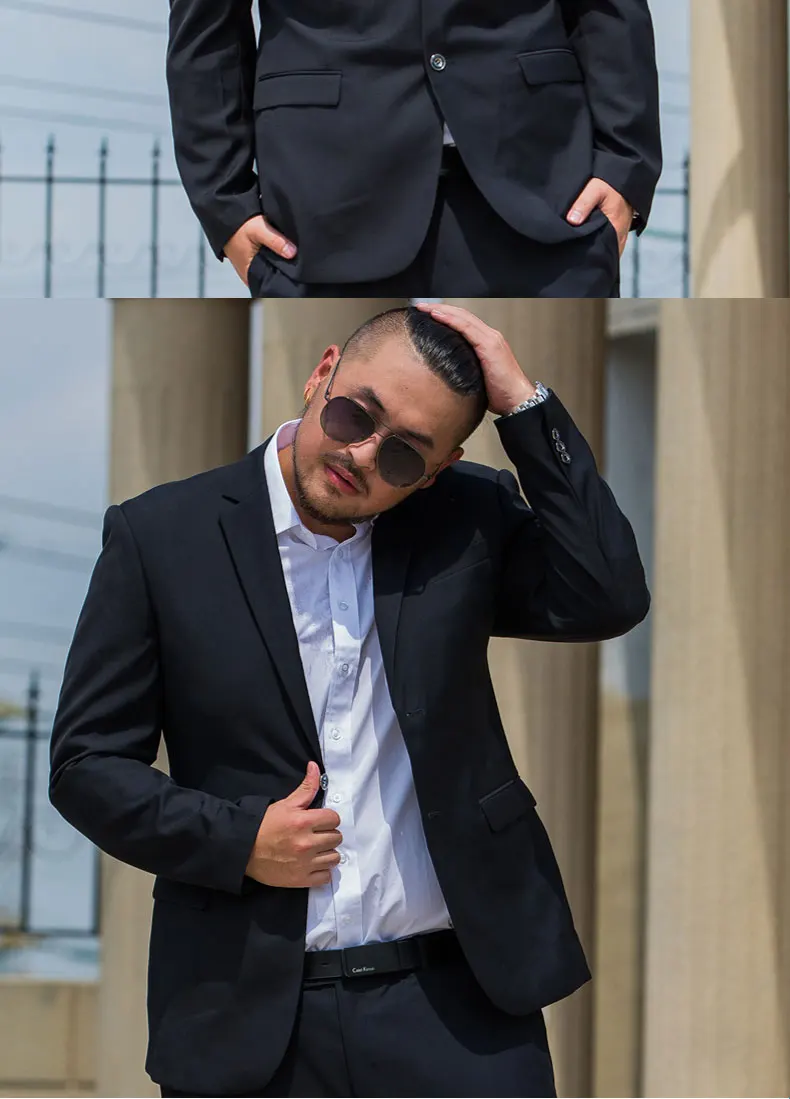 Plus Size Men's Suit Extralarge Fat Blazer Wedding Jacket Professional