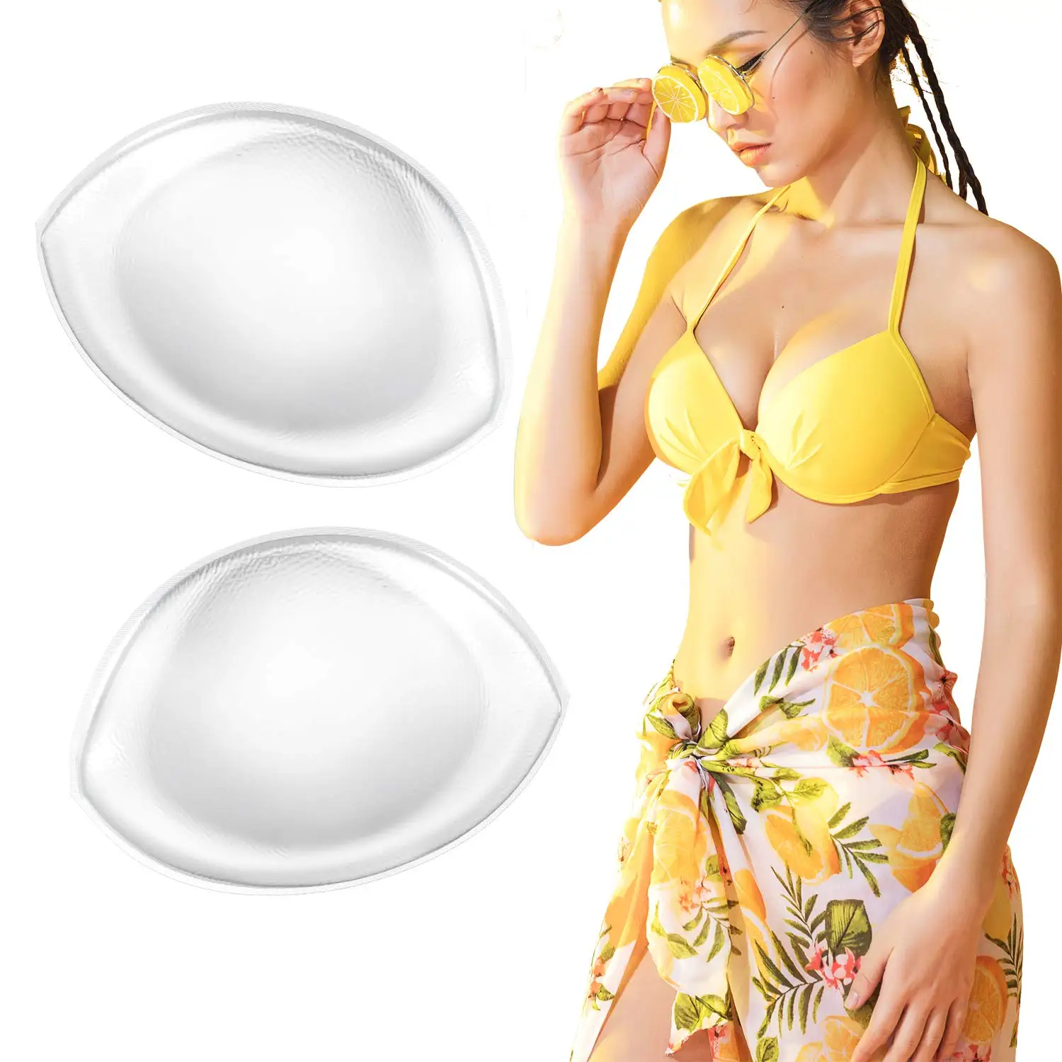 Silicone Bra Inserts Breast Bra Pads Inserts Clear Enhancers Gel Bra Push Up Pads for Women