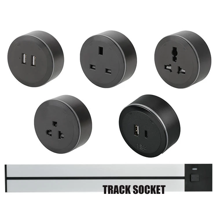 VNX Hot Selling Customized Track Socket 32A 30A 250V Wall Mounted Track Socket for Home Office