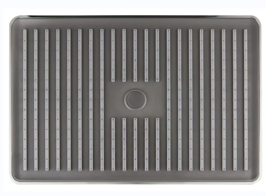 Three Function square Abs Bathroom Rainfall Shower Head Set