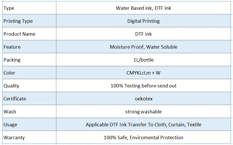 Eco-friendly Waterproof DTF Ink for White Ink Printer Dtf Printer supplier