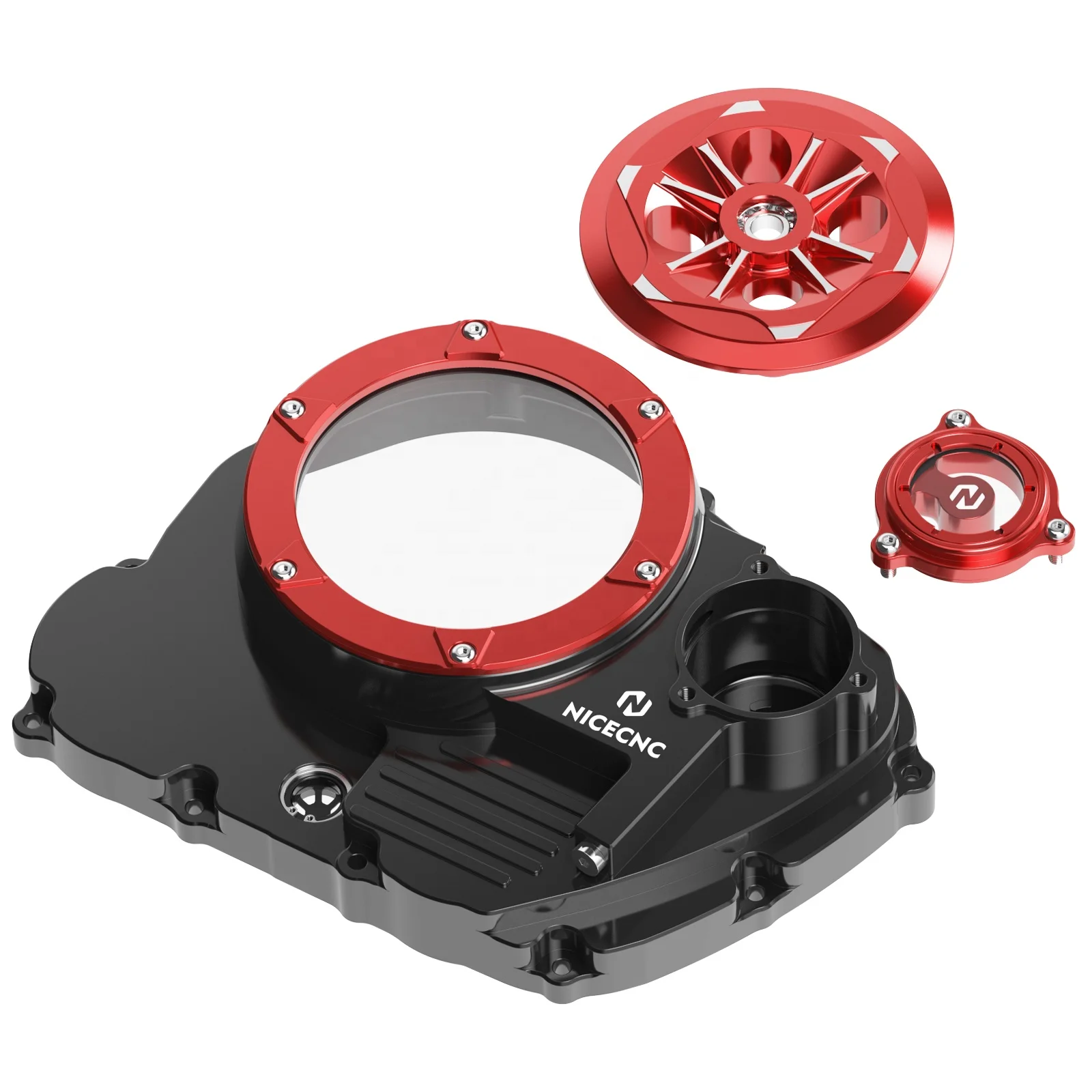 NiceCNC Прозрачная крышка Картера сцепления правого двигателя