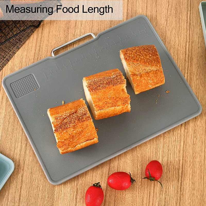 3 in 1 Custom Kitchen Meat Cutting Board Set Food Grade Plastic Chopping Board with Scale and Stand
