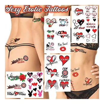 44+ Sexy Naughty Temporary Tattoos for Women Ladies- Adult Fun for Lower Back Legs Arms Butt Stomach