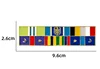 Red yellow blue white 9.6*2.6cm Badge