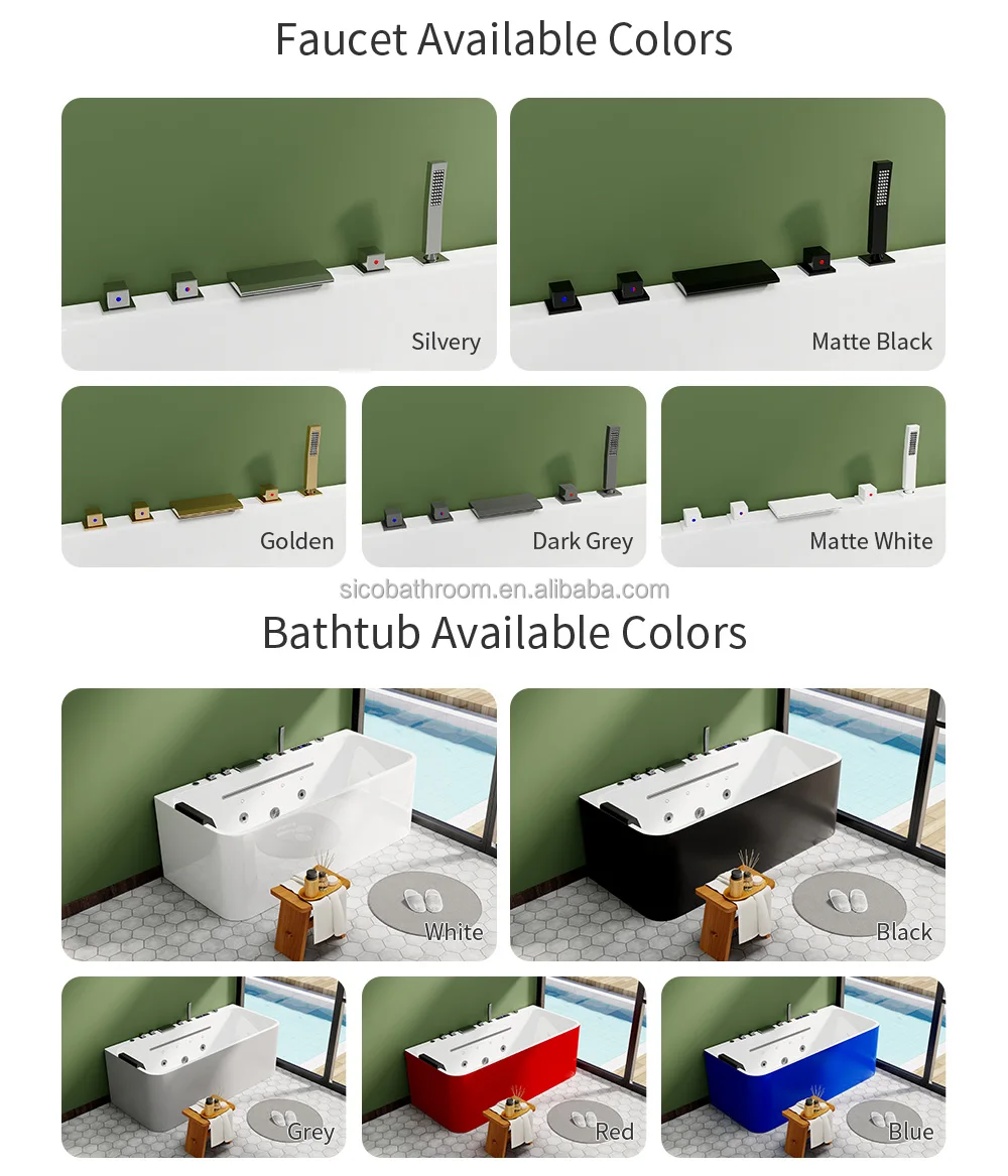 Custom Modern Freestanding Tub North America Luxury Massage Bathtub