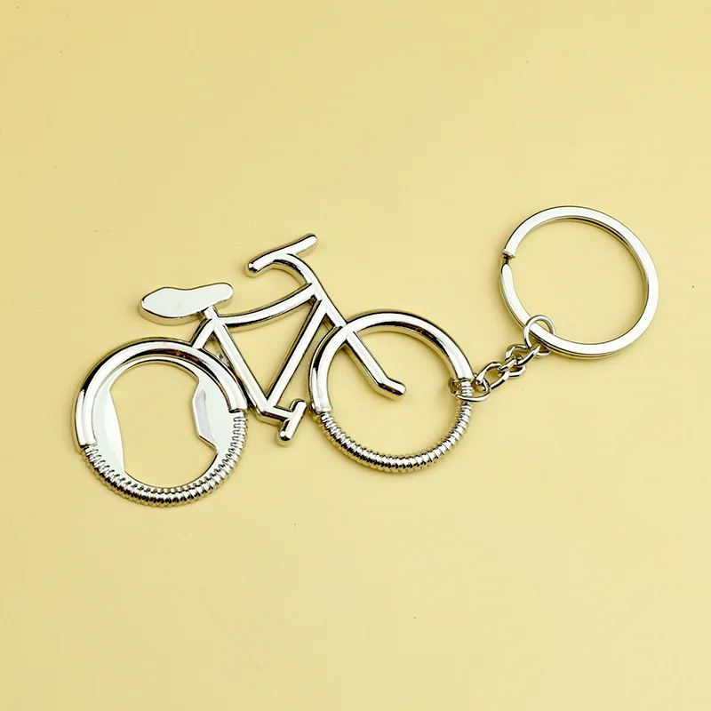Creative Bike Poker Key Chain Design Custom Logo Keychain Craftwork Metal Bike Bicycle Bottle Opener Keychain Gift Wholesale