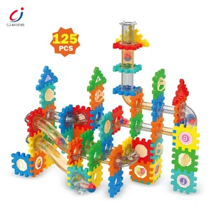 Chengji Children Educational Plastic Puzzle Building Block Toy Colorful Maze Marble Rolling Ball Track Blocks Set Toy
