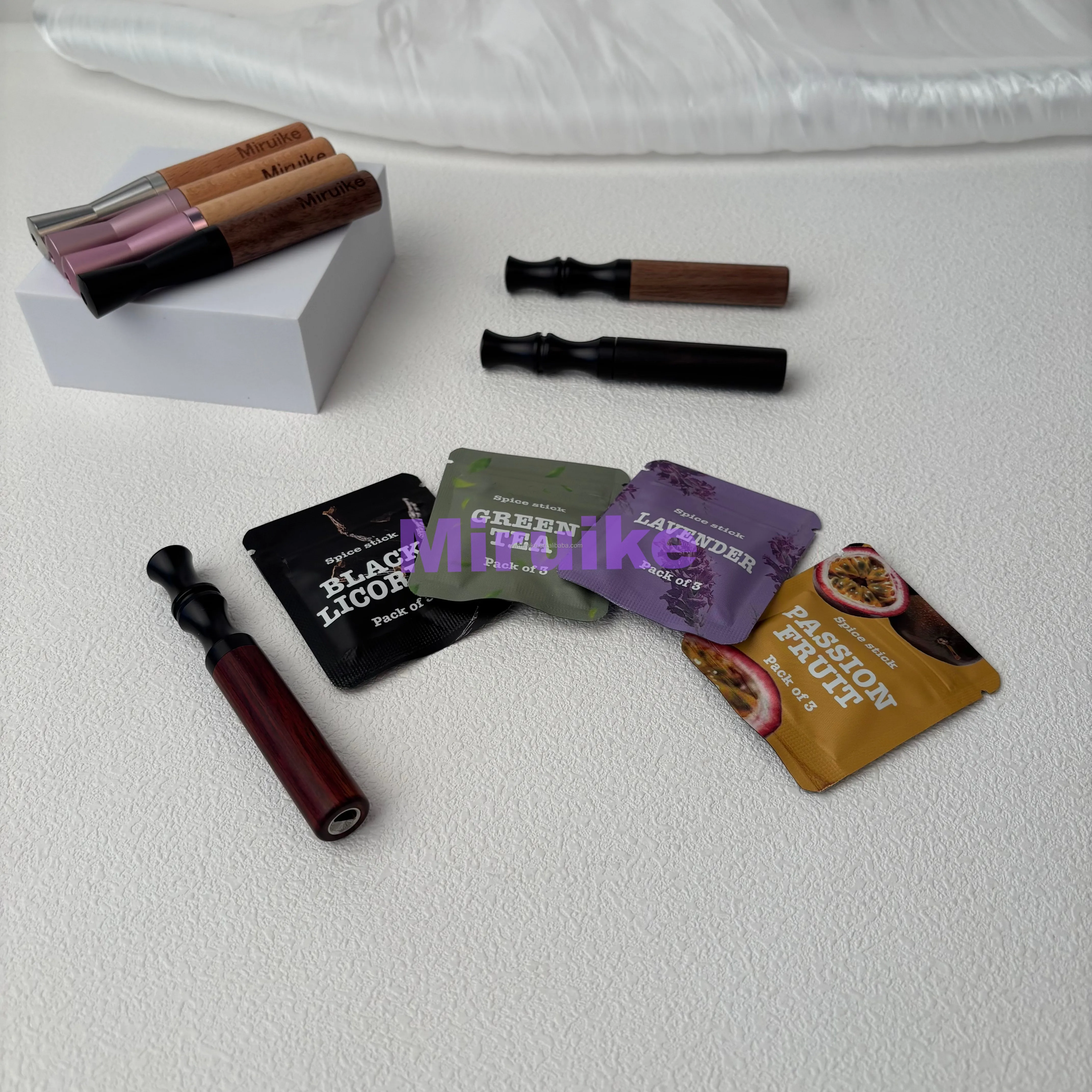 Custom 700puff Flavored air Wooden Vaporless Quit Smoking Stick Smokeless  Inhaler with Barrel