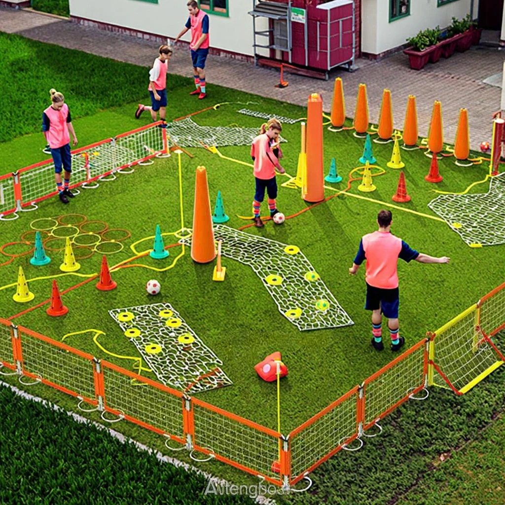 Customized Mini Small Soccer Field Fence Seine Training Equipment for Kids Soccer Game Metal Safety Barrier