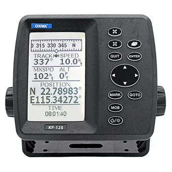 ONWA KP-128 4.3-Inch Marine Satellite Navigator with GPS/SBAS 12V Waypoints and Flight Path for Nautical Adventures
