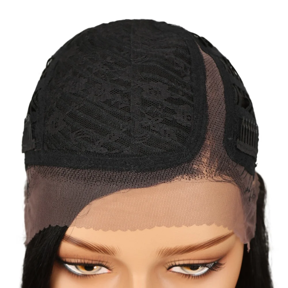 Human Lace Part Glueless Red Blend Curly 180 Density Full 18 Inches Frontal Colored Wigs Human Hair Lace Front