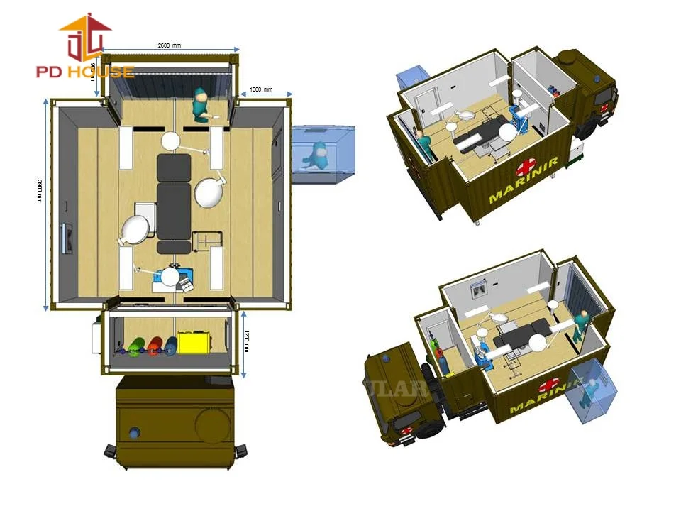 Extension Extend Fold up Movable Container House Home Quick Install Prefabricated Pop-up Box Cabin Building Hospital Clinic