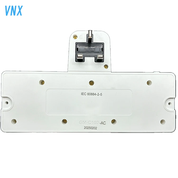 Vnx Uk Standard 13a Light Switch 2-Way Electrical Extension Socket Power Socket With 1 Type C and 1 Usb a Output Ports Outlet