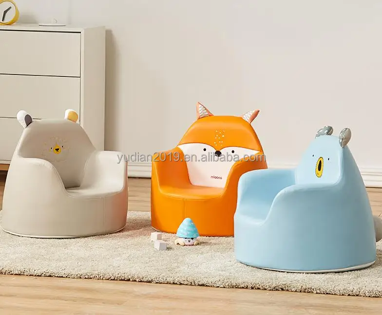 Cartoon Lazy Kids PVC PU Leather Sofa Bed Comfortable Waterproof