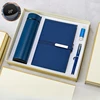 Set de 4 piezas [taza + cuaderno + bolígrafo + disco de 16GB] azul