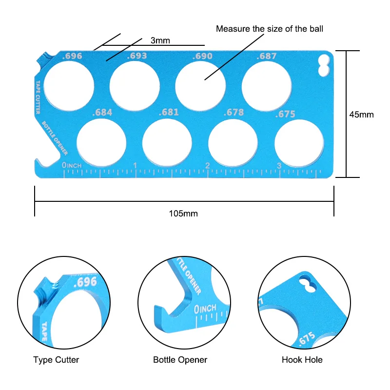 Logo Customized Available Aluminum Paintball Ball Sizer Guide Buy
