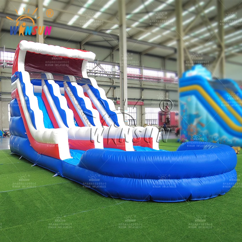 US Warehouse Ready to Ship Commercial Giant Party Water Slide Inflatable Cheap Adult Inflatable Water Slide with Swimming Pool
