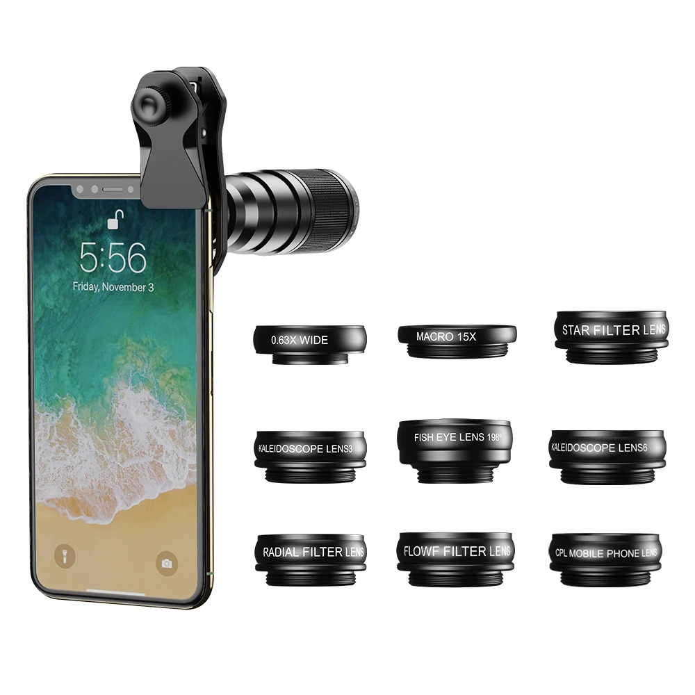 apexel 10 in 1 lens kit