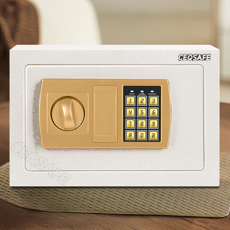 CEQSAFE Hot Sale Mini Safe Box with Key Lock and Electronic Digital Lock Steel Material Safe Cash Box