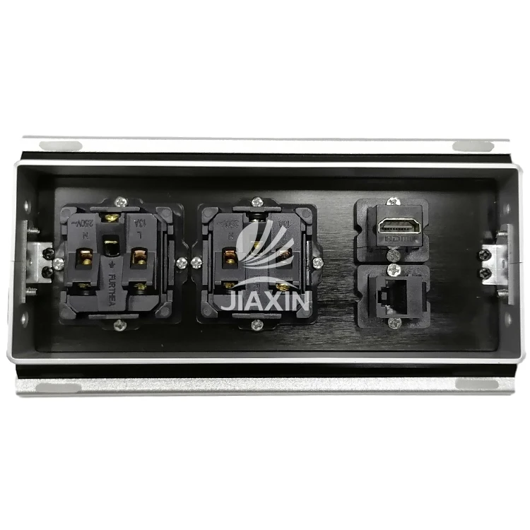 Furniture Mounted Universal Socket Outlet Sliding Cover Socket With USB Port and Network