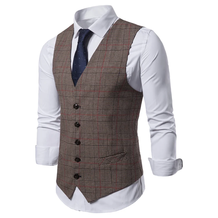 Men's Retro Slim Fit Vest - Single Breasted Waistcoat For Fall Winter Formal Wear & Casual Style