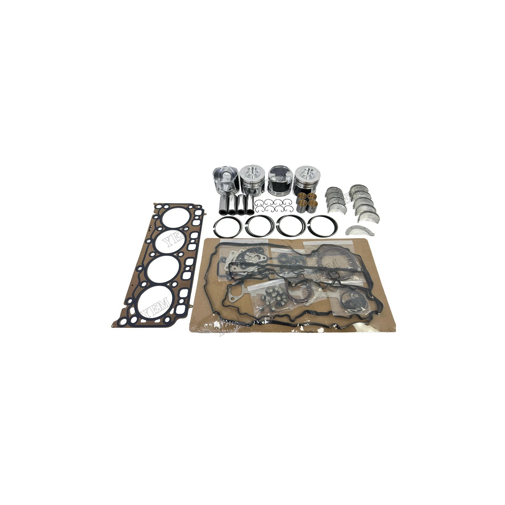 Overhaul Gasket Kit With Cylinder Gaskets Piston Rings Bearings Suitable for Doosan / for Develon D24 Universal Engine Parts