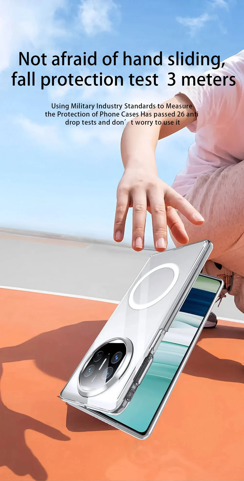 product for mate x5 x3 transparent hard pc magnetic shockproof camera protector case wls85 wlons-8