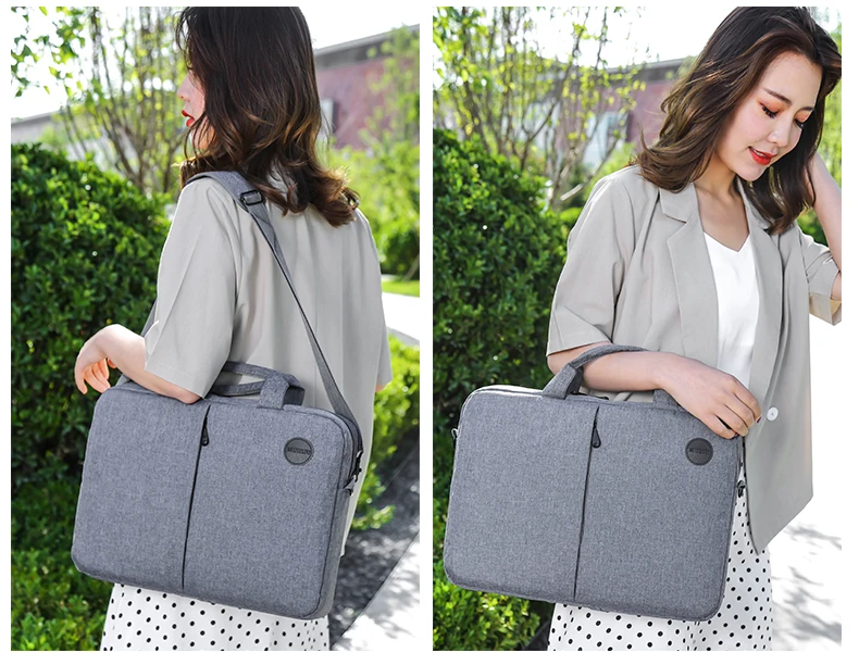 Men Shoulder Messenger Briefcase Laptop 15.6 Inch Notebook Polyester