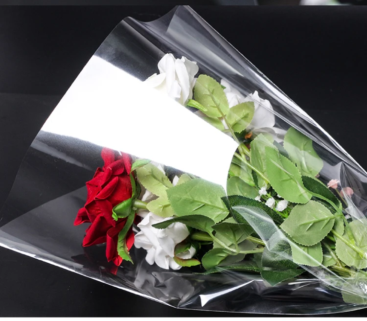 High Transparent Flower Wrapping Paper Waterproof Plastic Flower Sleeve For  Florist - Buy Flower Sleeve For Florist,Waterproof Flower Sleeves,High