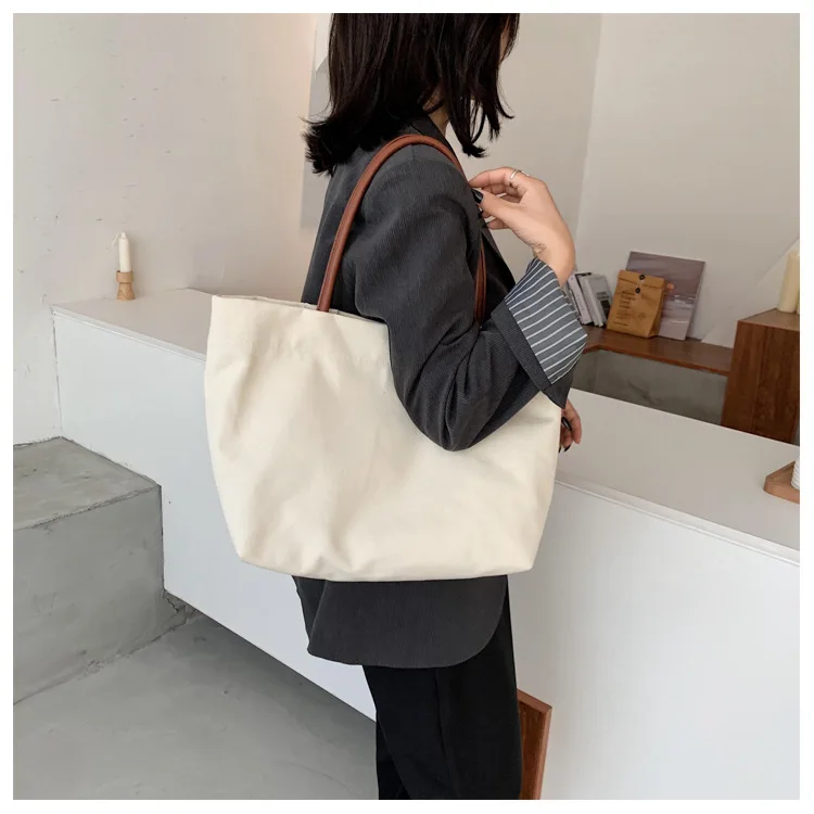 Good Quality Button Opening Ins Blank Canvas Tote Bag With Custom ...