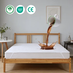 Quilted 200Gsm Queen Size Mattress Topper Waterproof Air-Permeable Under Pads Thicken Mattress Pad Protector for Hotel