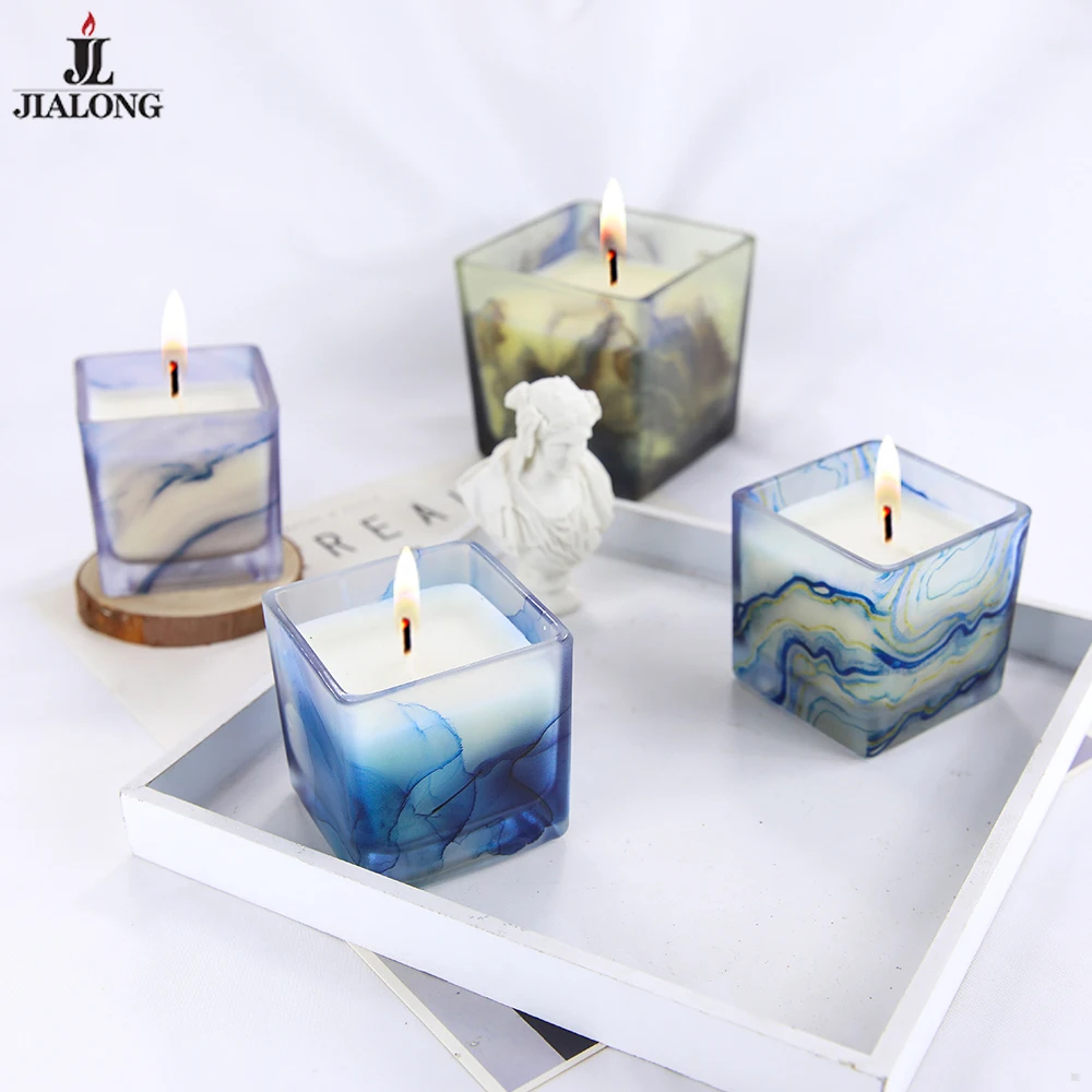Luxury Private Label Soy Wax Scented Glass Candles With Natural ...