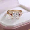 real solid 18K gold lab diamond ring