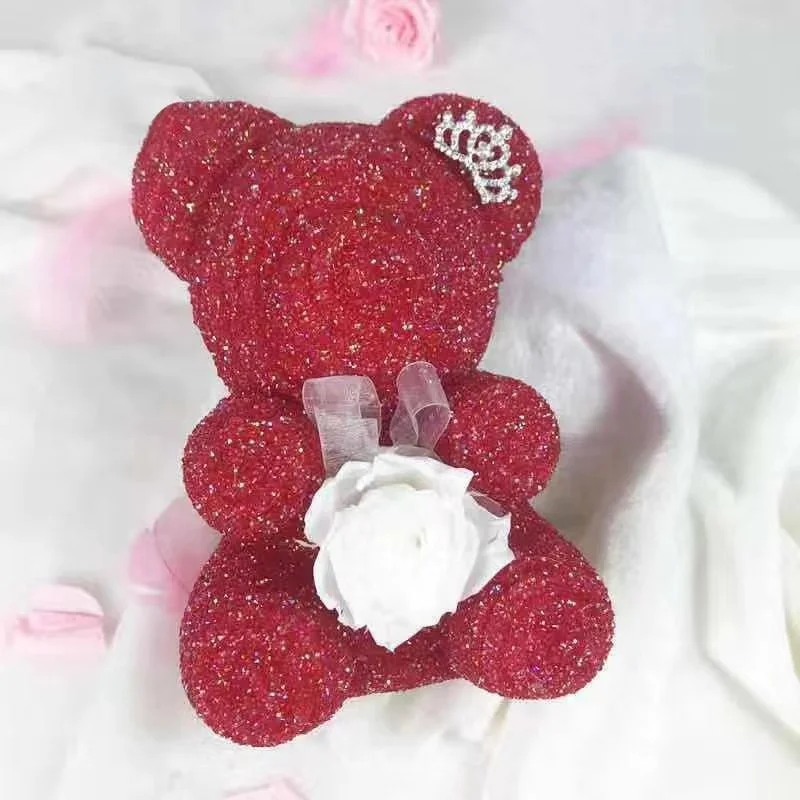 diamond studded rose teddy bear shiny| Alibaba.com