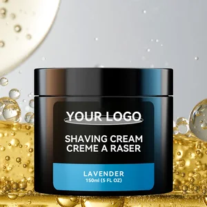 Premium Men's Lavender-Infused Shaving Cream OEM/ODM Hydrating Beard Softener Cooling Post-Shave Relief Moisturizing Feature