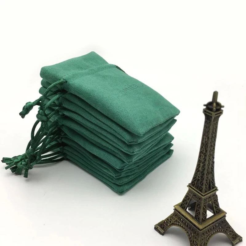 Подарочный чехол из замши для украшений с трафаретной печатью