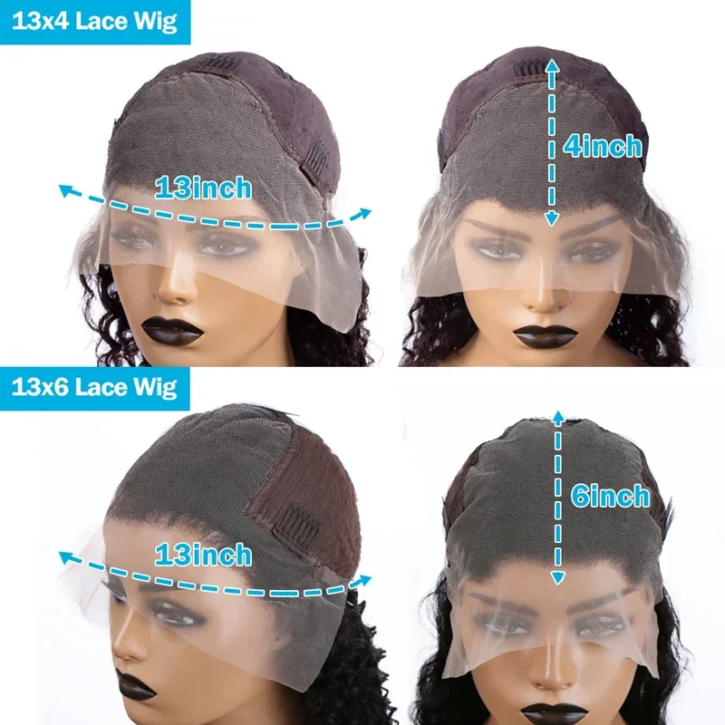 Transparente Körperwelle Hd Lace Front Echthaar Perücke Brasilianisches Remy 200 Dichte Frontal Perücken Wasser für Frauen_voghion.com