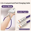 สายคล้องข้อมือ Type-C คู่ - สีม่วง