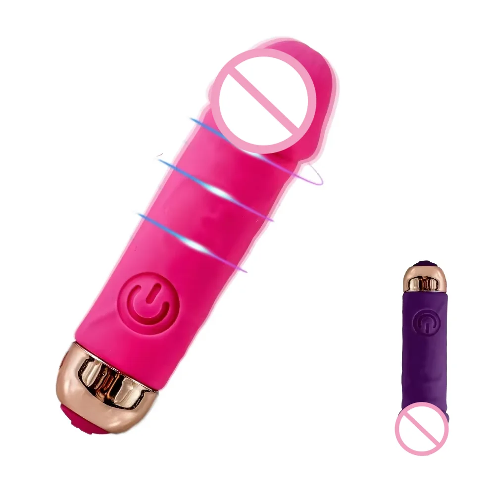 USB Mini Bullet Vibrator Penis Shape Realistic Silicone Dildo for G-Spot  Vaginal Clitoral Stimulator Sex Vibrator for Women