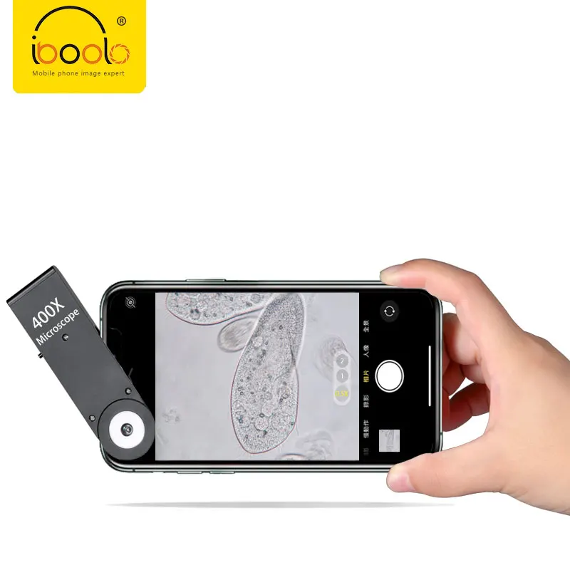 IBOOLO 400X Microscope Magnifier Enhance Your Phone Camera