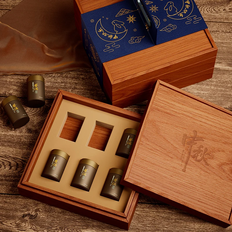 Luxury Packaging Wood Slide Top Box Unfinished Banboom Box With Sliding