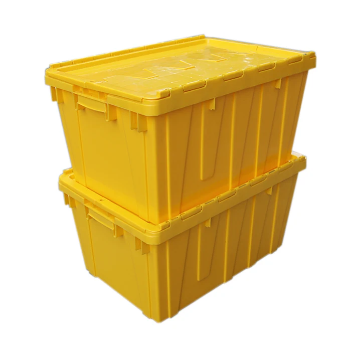 JOIN 30kgs 60L OEM Rentable Moving Plastic Box With Lid Plastic Storage Box Plastic Bin Tote Crate