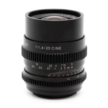 SLR Magic 25mm F1.4 Full Frame Wide Angle Cine Lens Cinema Lens Prime Lens MF / Manual Focus for Sony E-mount