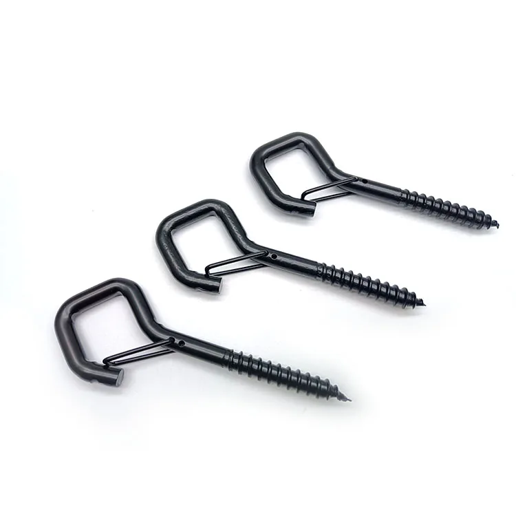 Screw Hooks for Indoor Outdoor String Lights Safety Buckle Design Q Hanger Hooks Wall Cabinet Ceiling Hanger Hooks