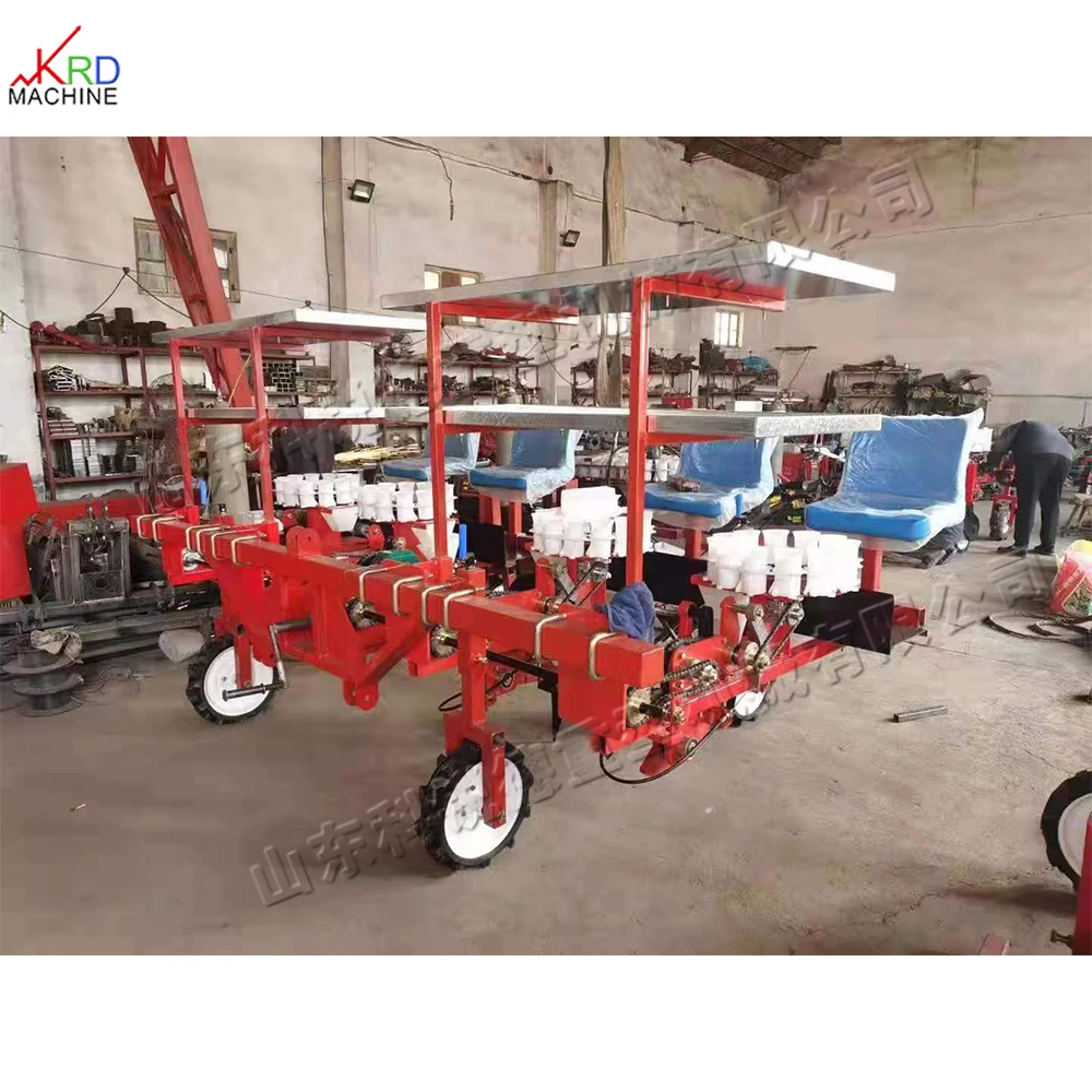 Tractor Type Garlic Cauliflower Seedling Transplanter Cabbage Broccoli Seedling Transplanter Pak Choi Transplanting