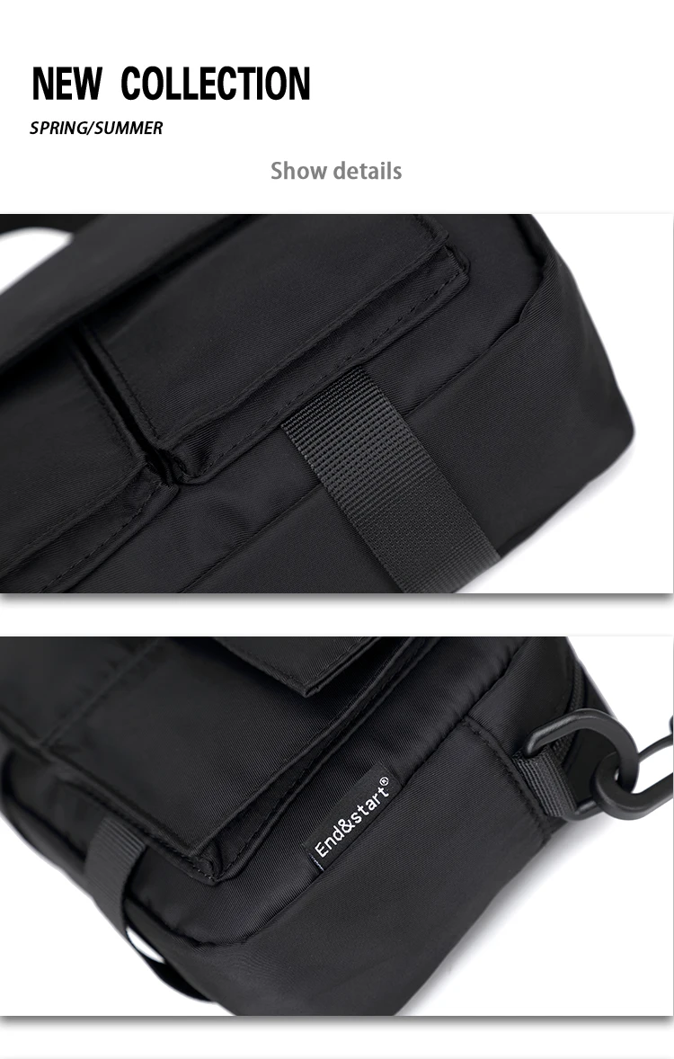  JGQGB Premium Black Waterproof Cross Body Bag Personality Men Magnetic  Messenger Bag Lightweight Minimalist Sling Shoulder Bag (Color : C, Size :  32 * 14 * 20cm) : Clothing, Shoes & Jewelry